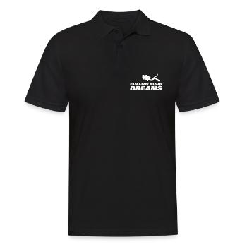Follow Your Dreams - Men's Polo Shirt - black - Front - Kai (181cm)