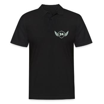 24 Shield with wings - Men's Polo Shirt - black - Front - Kai (181cm)
