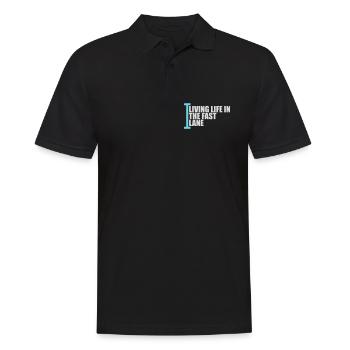 Life In The Fast Lane Float Funny Pool Saying - Men's Polo Shirt - black - Front - Kai (181cm)