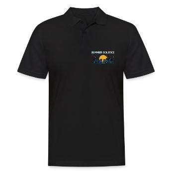 Litha Pagan: Sommersonnenwende, Mittsommer, Mittsommer, Mittsommer. - Männer Poloshirt - Schwarz - Vorne - Kai (181cm)