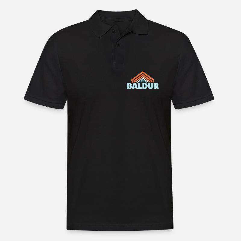 Baldur - Männer Poloshirt - Schwarz