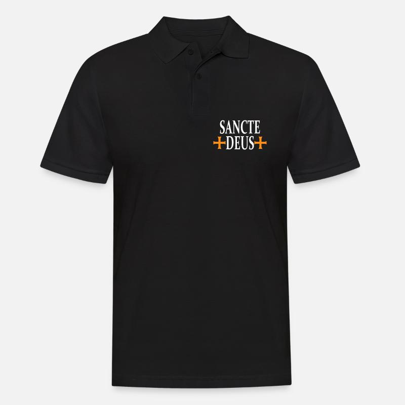 Croix Sancte Deus Conception Religieuse - Polo Homme - noir