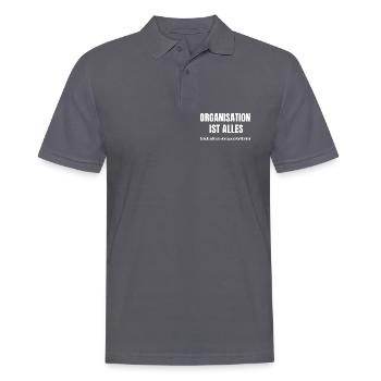 Organisation ist mein heimliches Chaos-System - Männer Poloshirt - Anthrazit - Vorne - Nico (186cm)