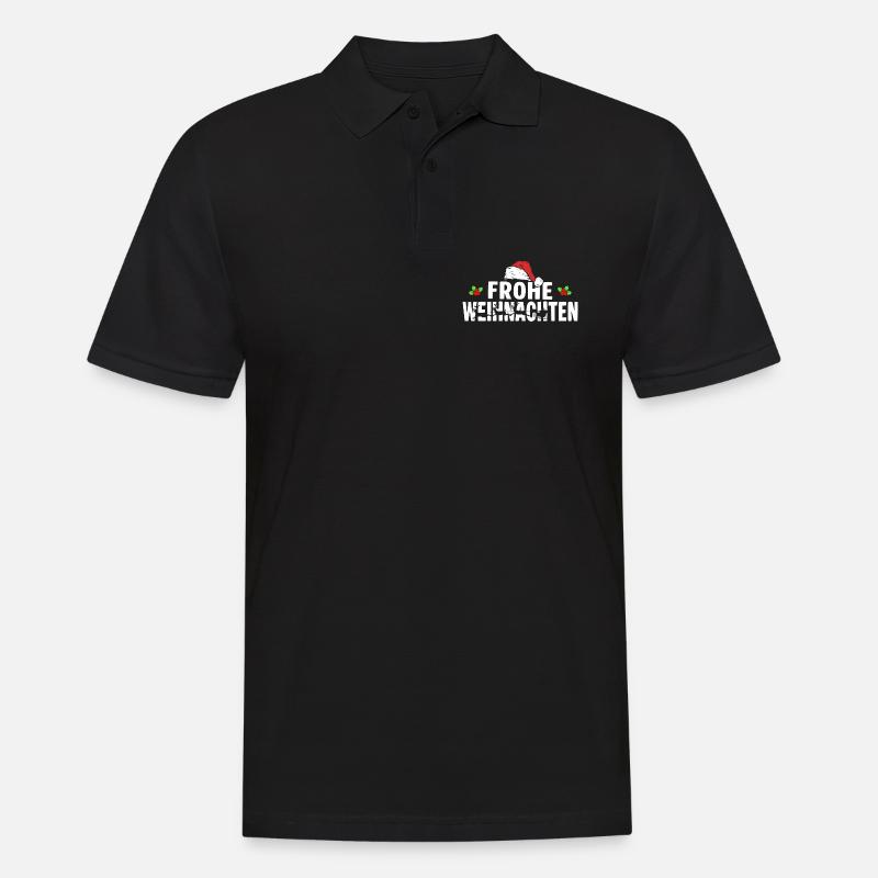 Frohe Weihnachten - Männer Poloshirt - Schwarz