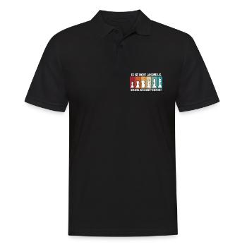 Pièces rétro d’échecs – Design vintage d’échecs - Polo Homme - noir - Devant - Kai (181cm)