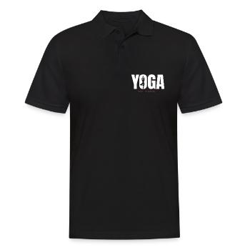 Yoga Équilibre – Motivation pour rester en équilibre - Polo Homme - noir - Devant - Kai (181cm)