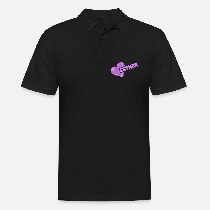Esther als Kroenchen - Männer Poloshirt - Schwarz