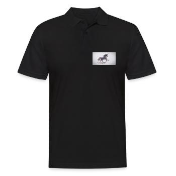 Glitzerndes Einhorn-Mosaik - Männer Poloshirt - Schwarz - Vorne - Kai (181cm)