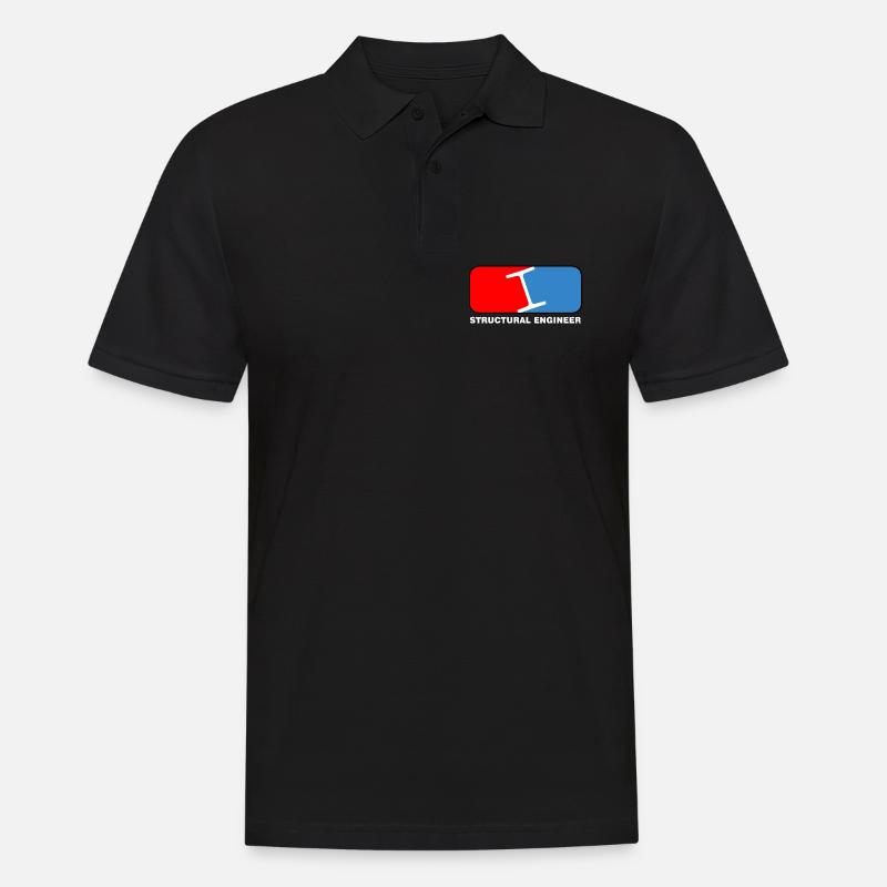 Structural Engineer League White Text - Men's Polo Shirt - black