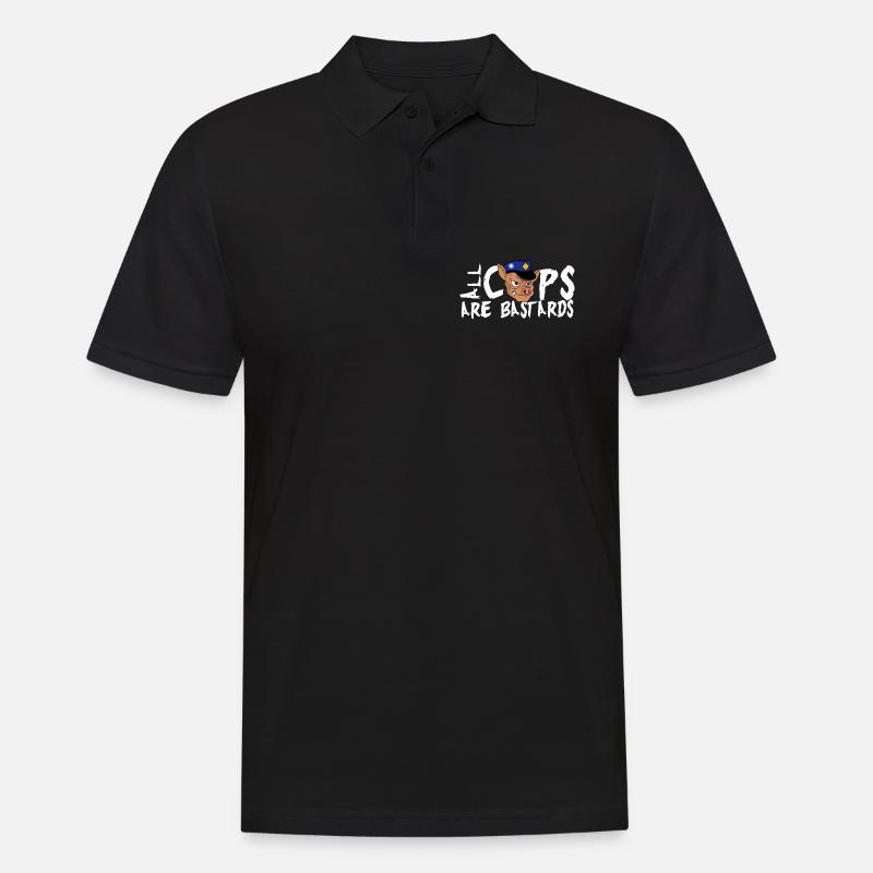 Cops sind scheiße ! - Männer Poloshirt - Schwarz