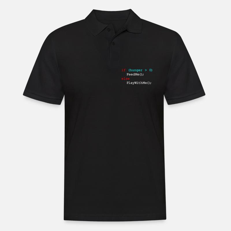 Wenn Hunger mich füttert, sonst spiel mit mir - JavaScript - Männer Poloshirt - Schwarz