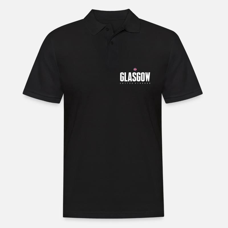 Glasgow - Männer Poloshirt - Schwarz