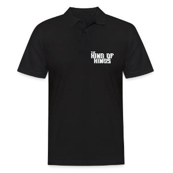 King of Kings of Kings imposing typography - Men's Polo Shirt - black - Front - Kai (181cm)