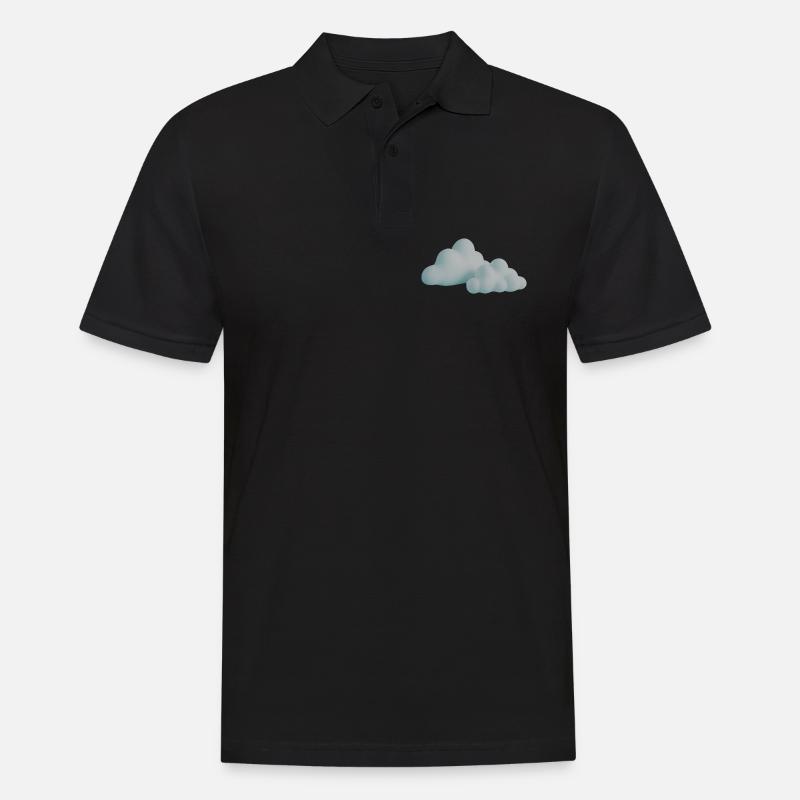 Wolkendesign Sonnenuntergangsfarben - Männer Poloshirt - Schwarz