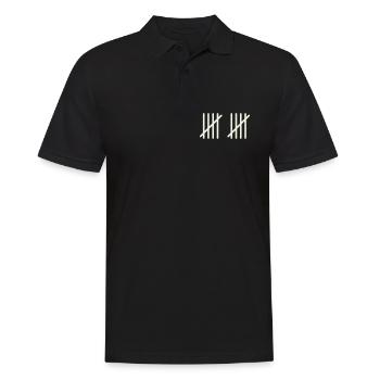 10 strokes - Men's Polo Shirt - black - Front - Kai (181cm)