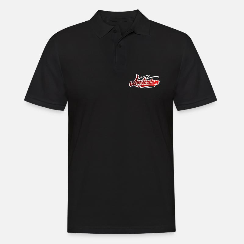 Amsterdam - Männer Poloshirt - Schwarz