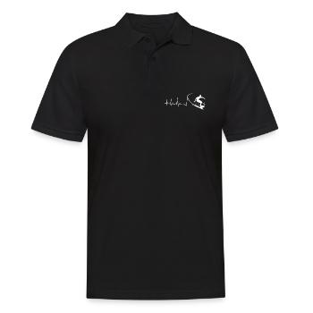 Battement de cœur du surfeur - Polo Homme - noir - Devant - Kai (181cm)