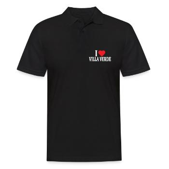 T-Shirt Io amo Villa Verde T-Shirt Sardinien - Männer Poloshirt - Schwarz - Vorne - Kai (181cm)