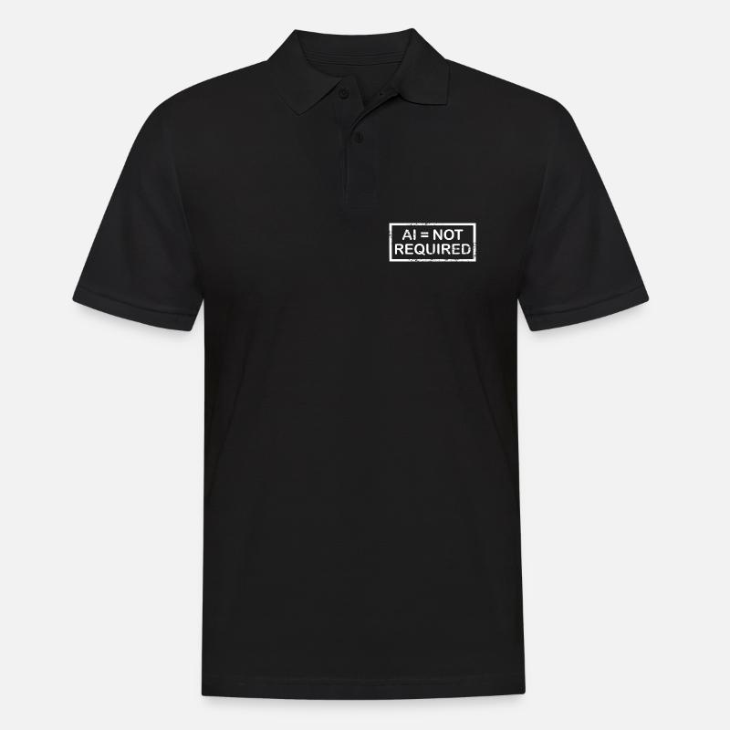 AI = not required (white) - Männer Poloshirt - Schwarz