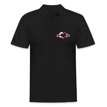 Angleterre Norvège drapeau mains forme coeur utilisé - Polo Homme - noir - Devant - Kai (181cm)