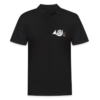 Waldhorn Hornist - Männer Poloshirt - Schwarz - Vorne - Kai (181cm)