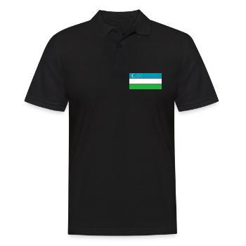 Usbekistan - Männer Poloshirt - Schwarz - Vorne - Kai (181cm)