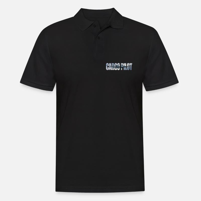 Cargo pilot DC-4 - Männer Poloshirt - Schwarz