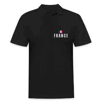 Flagge Frankreichs, französischer Stolz - Männer Poloshirt - Schwarz - Vorne - Kai (181cm)
