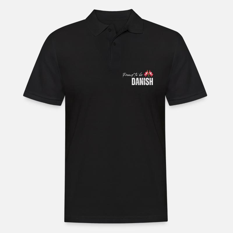Stolzer Däne, ich liebe Dänemark - Männer Poloshirt - Schwarz