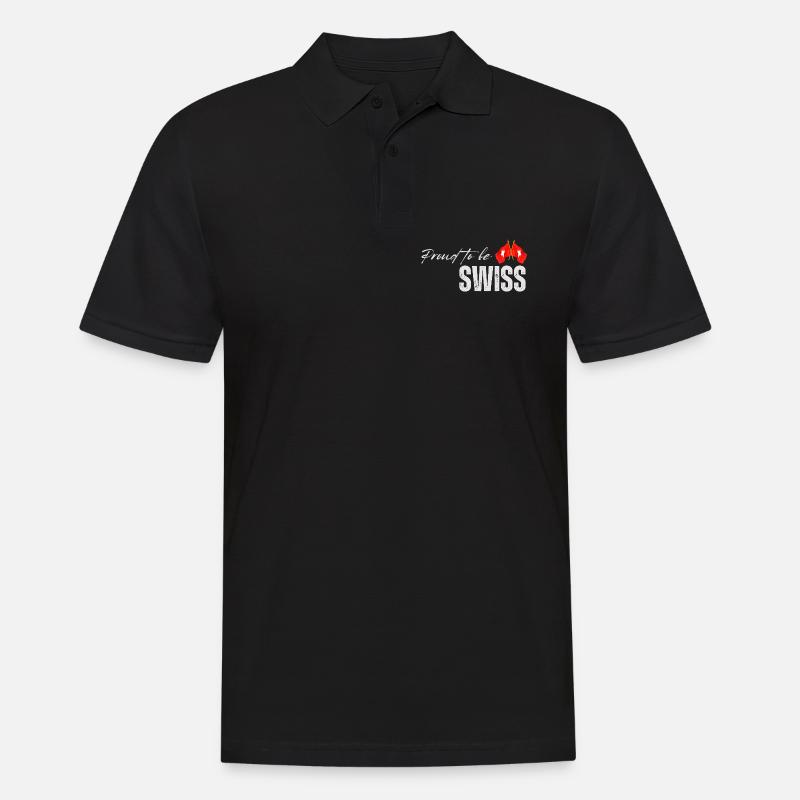 Stolzer Schweizer, ich liebe die Schweiz - Männer Poloshirt - Schwarz