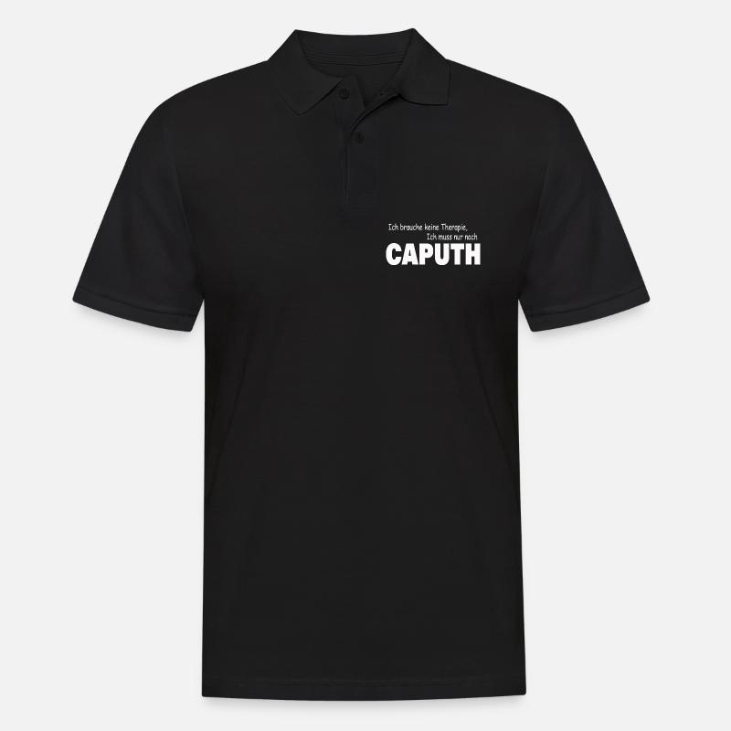 Therapie CAPUTH - Männer Poloshirt - Schwarz