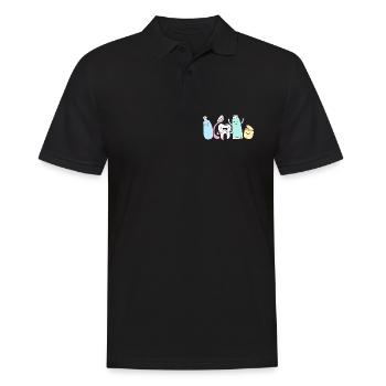 Receptionist Dentist - Men's Polo Shirt - black - Front - Kai (181cm)