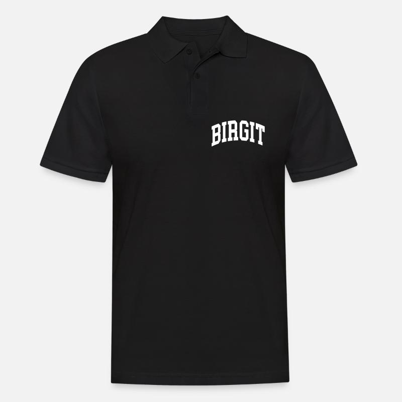 Birgit - Männer Poloshirt - Schwarz
