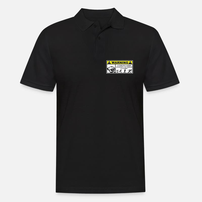 Warnung - Männer Poloshirt - Schwarz