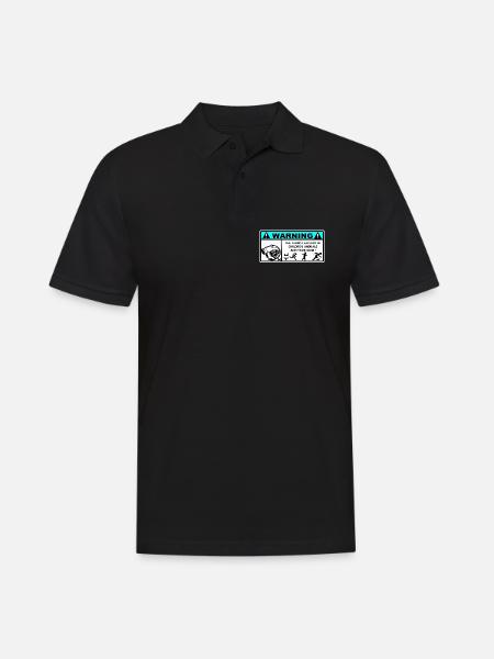 Danger Turbo Sticker - Men's Polo Shirt - black