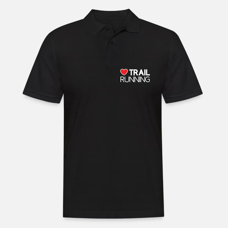 Ich liebe Trailrunning - Männer Poloshirt - Schwarz