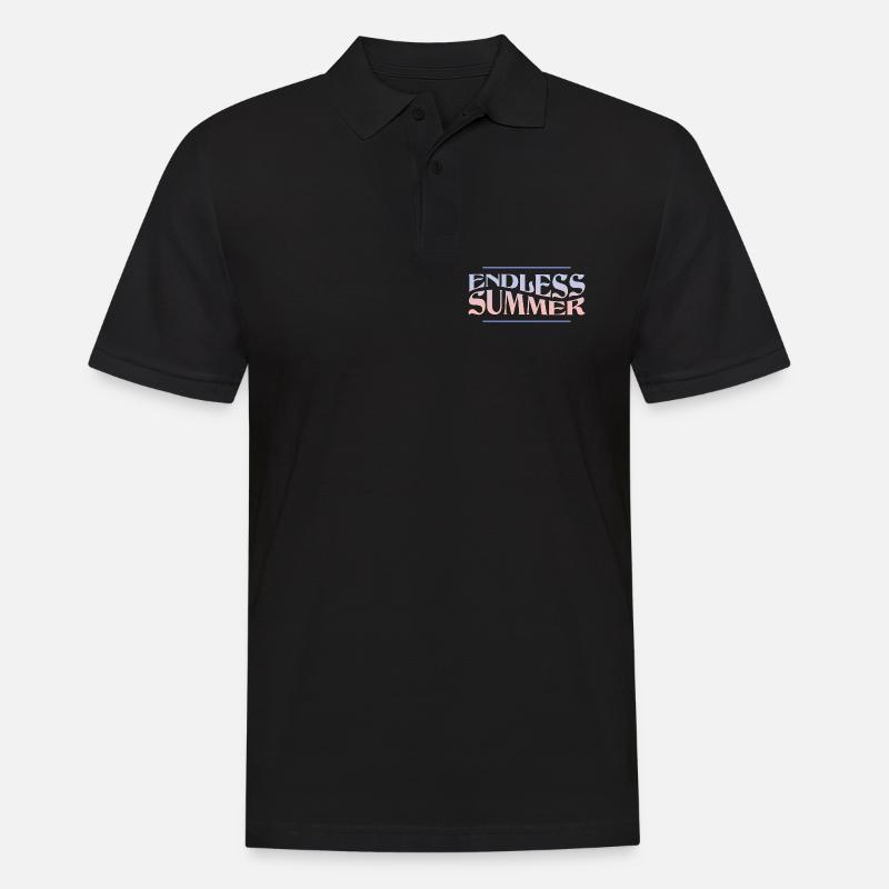 Endless Summer – Retro Sommer-Vibes - Männer Poloshirt - Schwarz