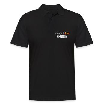 Proud Belgian, I love Belgium - Men's Polo Shirt - black - Front - Kai (181cm)