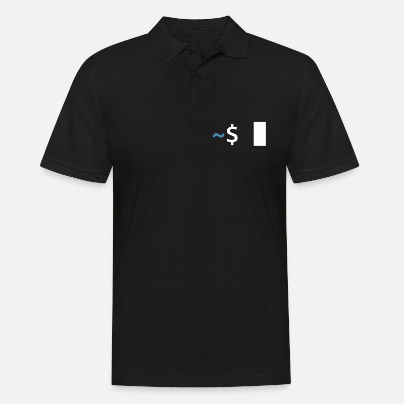 Commande Linux Shell - Polo Homme - noir