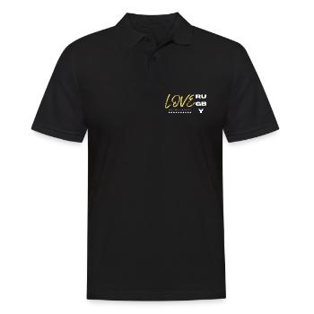 Love rugby yellow - Polo Homme - noir - Devant - Kai (181cm)