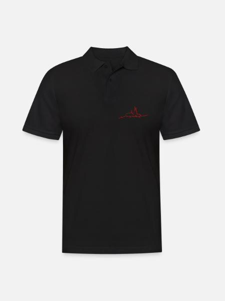 Regensburg Skyline rot - Männer Poloshirt - Schwarz