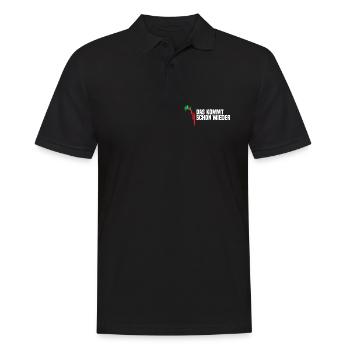 Das kommt schon wieder Aktienmarkt Börse Trader - Männer Poloshirt - Schwarz - Vorne - Kai (181cm)