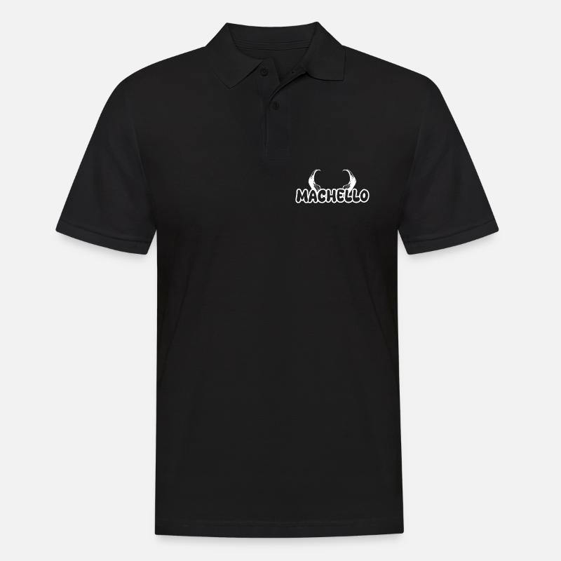 Machello - Männer Poloshirt - Schwarz