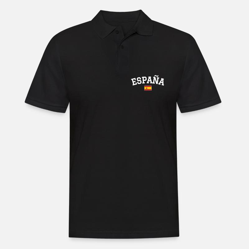 Spanien Flagge Design Weiss - Männer Poloshirt - Schwarz