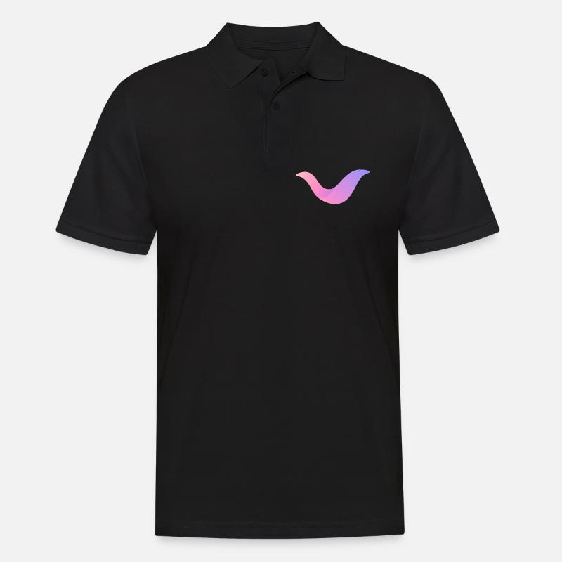 Gradient Swoosh-Nebel - Männer Poloshirt - Schwarz