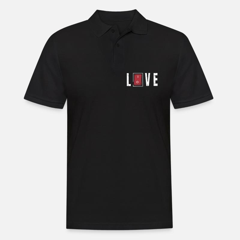Liebe erwidert - Männer Poloshirt - Schwarz