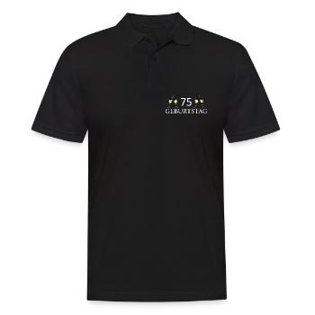 75.Geburtstag 75 Jahre - Männer Poloshirt - Schwarz - Vorne - Kai (181cm)