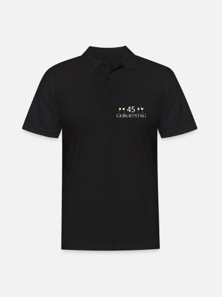 45th birthday 45 years - Men's Polo Shirt - black