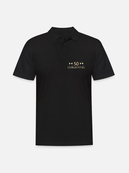 50th birthday 50 years - Men's Polo Shirt - black