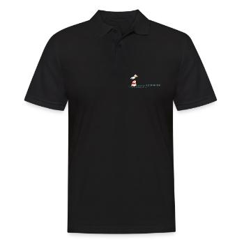 Drollige Möwe Will Meer Zeit - Männer Poloshirt - Schwarz - Vorne - Kai (181cm)